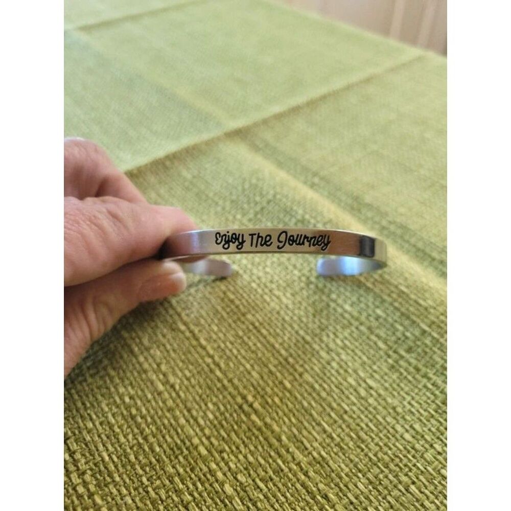 "Enjoy the Journey" Silver Bracelet